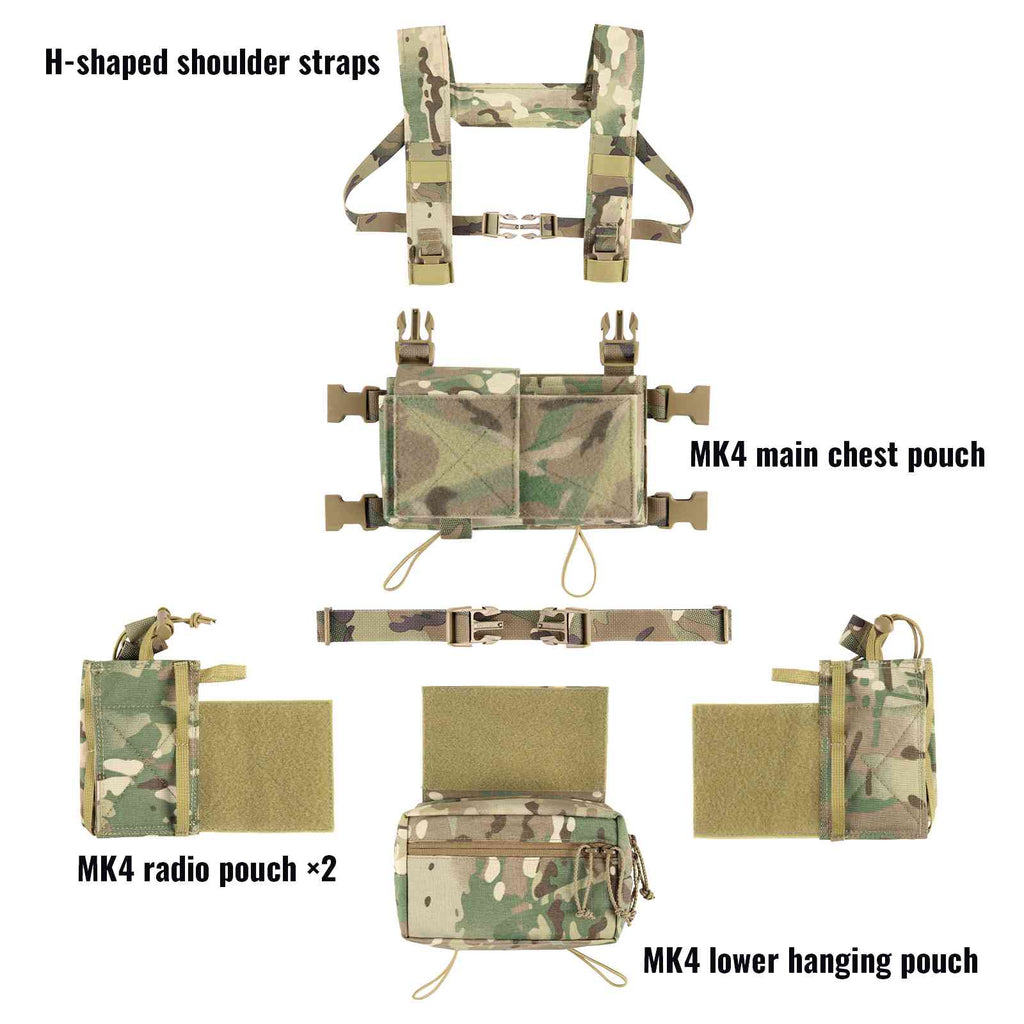 Molle Magazine Pouch Chest Bags Multi-function Tactical Chest Rig