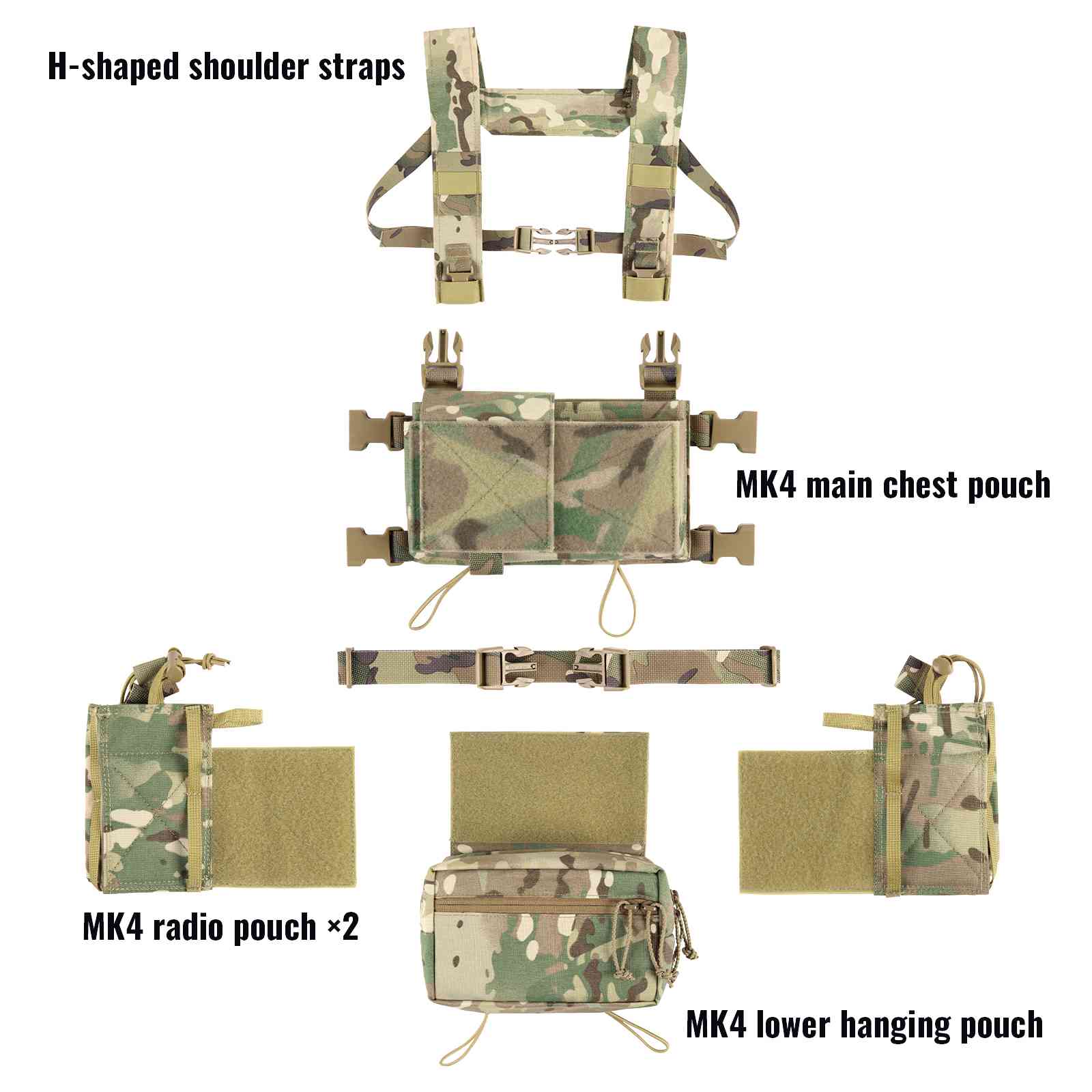 Molle Magazine Pouch Chest Bags Multi-function Tactical Chest Rig