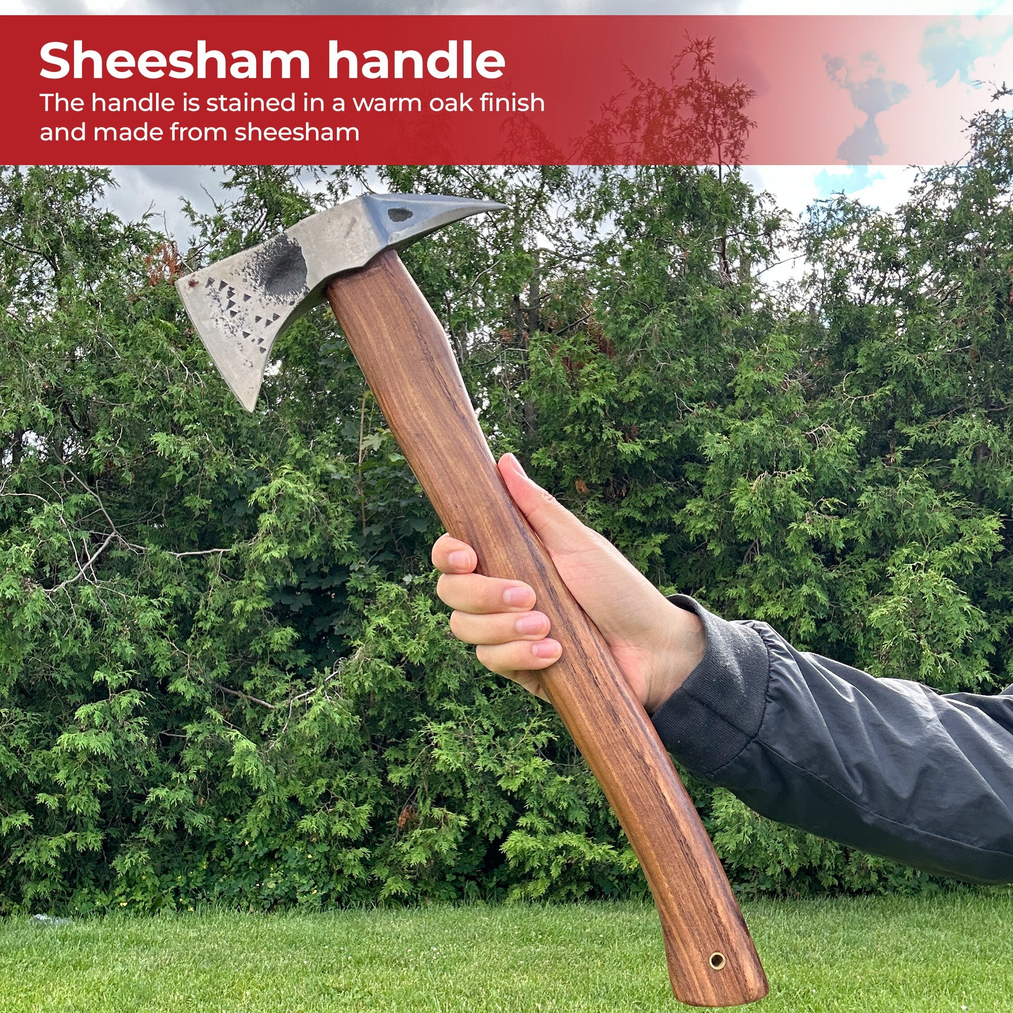 Hand Forged Fire Warden Pickaxe Hatchet